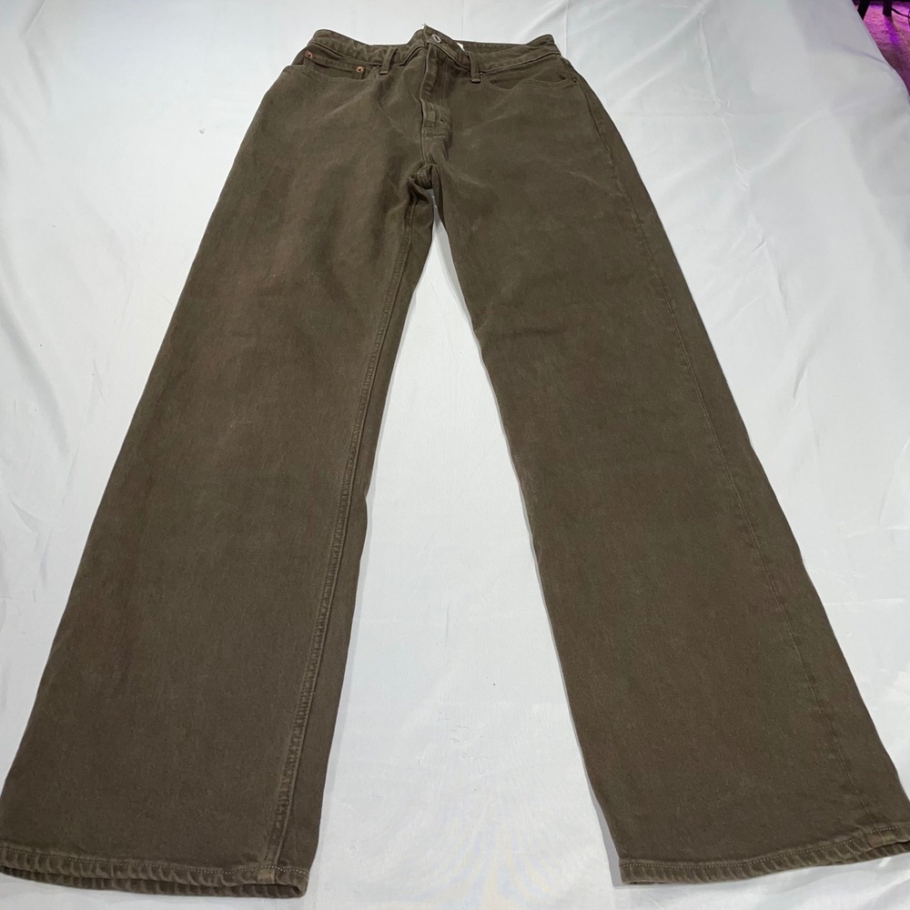 Abercrombie & Fitch Curve Love 90s Relaxed High Rise Jeans Brown 28/6L Long